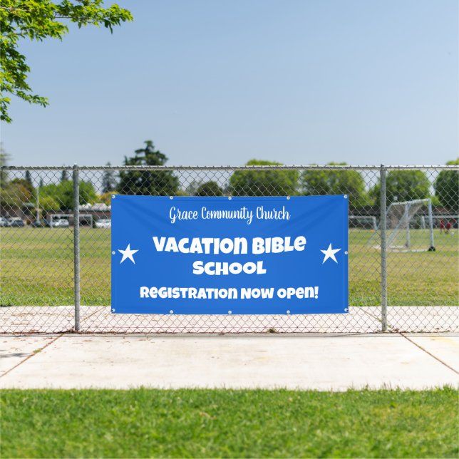 Custom Vacation Bible School Banner (Insitu)