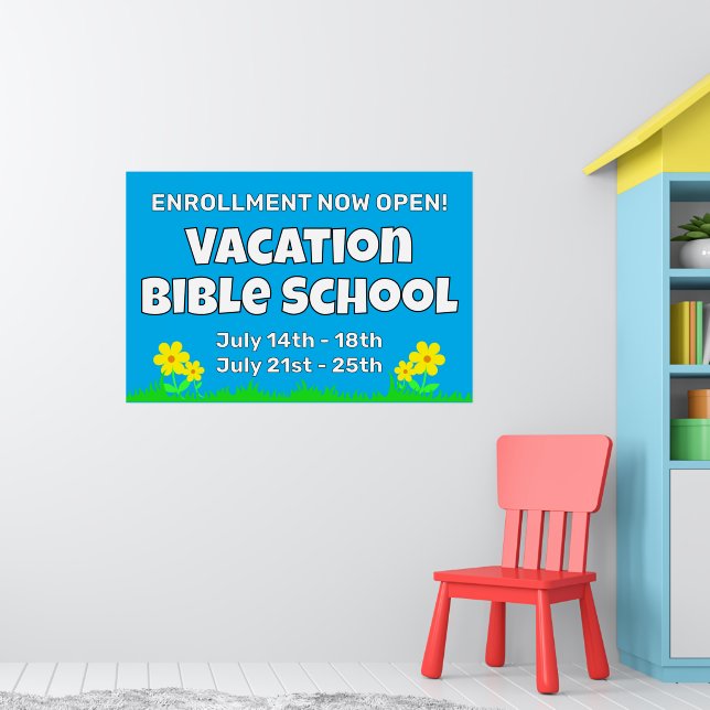 Custom Vacation Bible School Flowers Poster (Nursery 1)