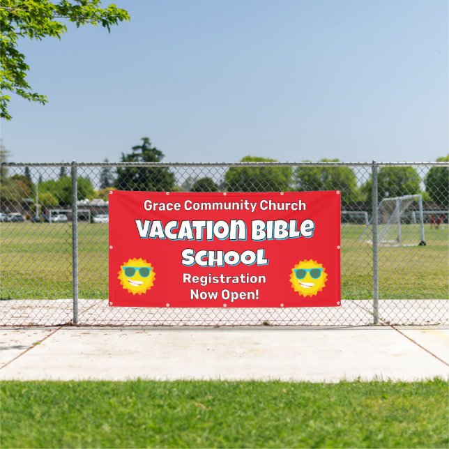 Custom Vacation Bible School Sunshine Banner (Insitu)