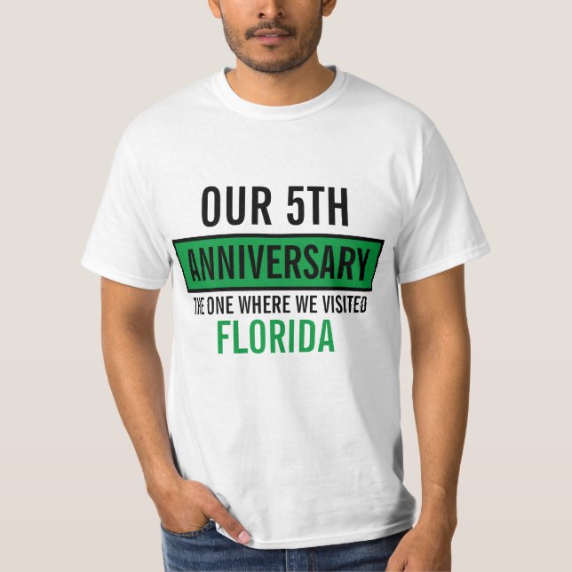 Custom vacation couple wedding anniversary  T-Shirt (Front)
