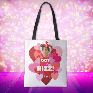 Custom Valentine Heart Pop Photo Tote Bag