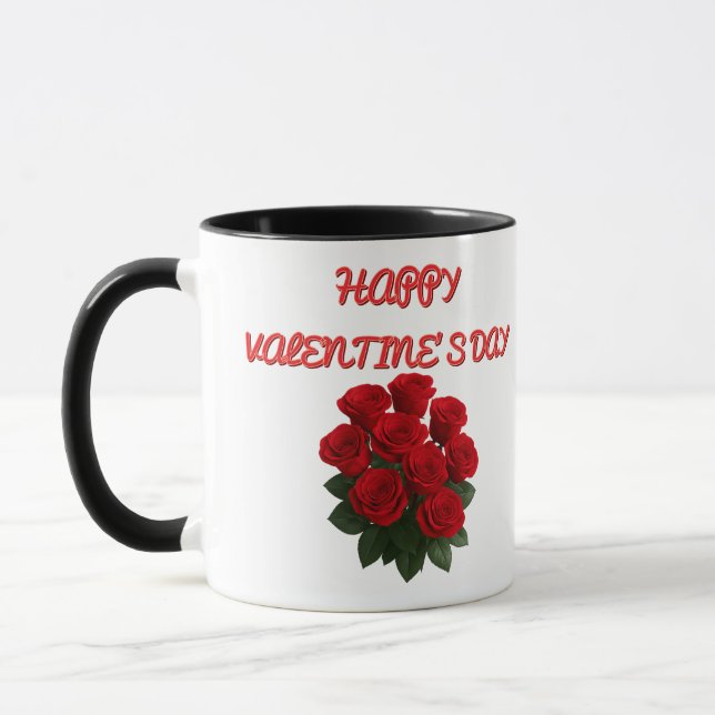 Custom Valentine’s Mug–Editable Photo, Name Messag Mug (Left)