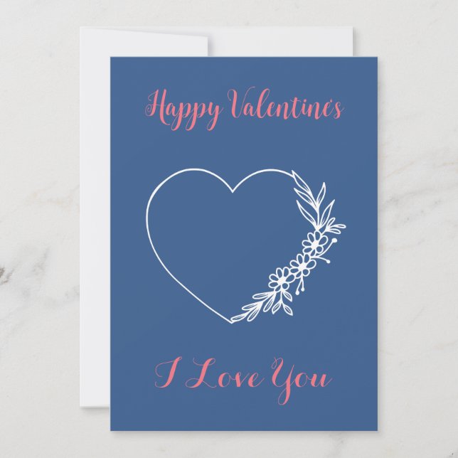 Custom Valentine's Card Minimalist Modern Chic (Front)