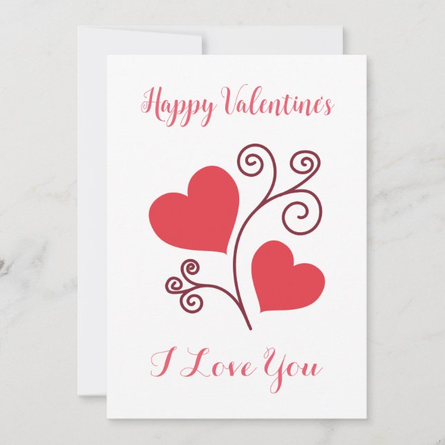 Custom Valentine's Card Minimalist Modern Chic (Front)