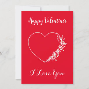 Custom Valentine's Card Minimalist Modern Chic