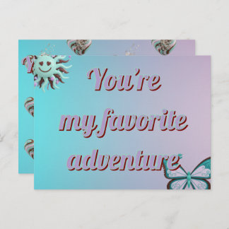 Custom  Valentine's Card | Turquoise and Purple