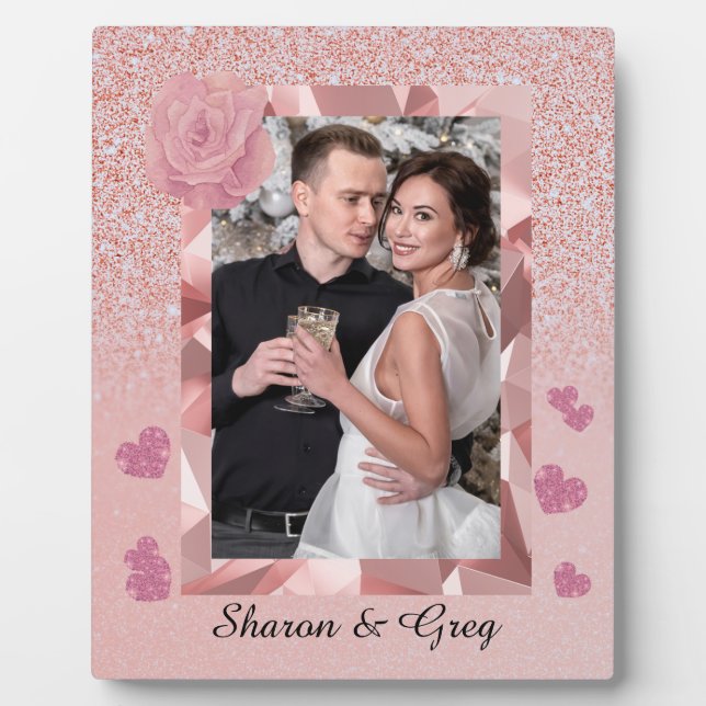 Custom Valentine's day couples photo plaque (Front)