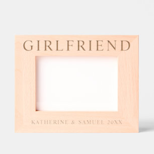 Custom Valentine's Day Girlfriend Name & Date Etched Frames