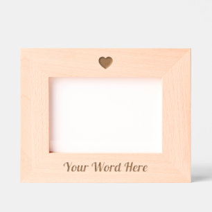 Custom Valentine's Day Heart Wood  Etched Frames