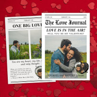Custom Valentine's Day Newspaper Cover Greetings