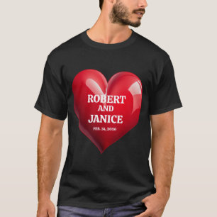 Custom valentines day personalise heart gift T-Shirt
