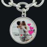 Custom Valentine's Day Personalised Photo Charm Bracelet<br><div class="desc">Custom Valentine's Day Personalised Photo Charm Bracelet charm jewellery. Create Your Own Custom Photo Personalised Bracelet jewellery. Upload custom photo or logo, create a message to make your own custom personalised jewellery bracelet. Custom Names, Red & Pink Hearts Personalised Bracelet. Custom Valentine's Day charm, valentine's day jewellery online. Personalised photo...</div>