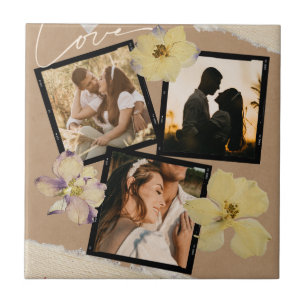 Custom Valentine's Day Romantic Couple Photo Ceramic Tile