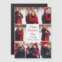 Custom Valentine's Day Romantic Photo Magnet Card