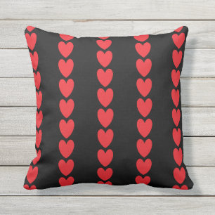 Custom Valentine's Day Weddings Red Heart Patterns Cushion