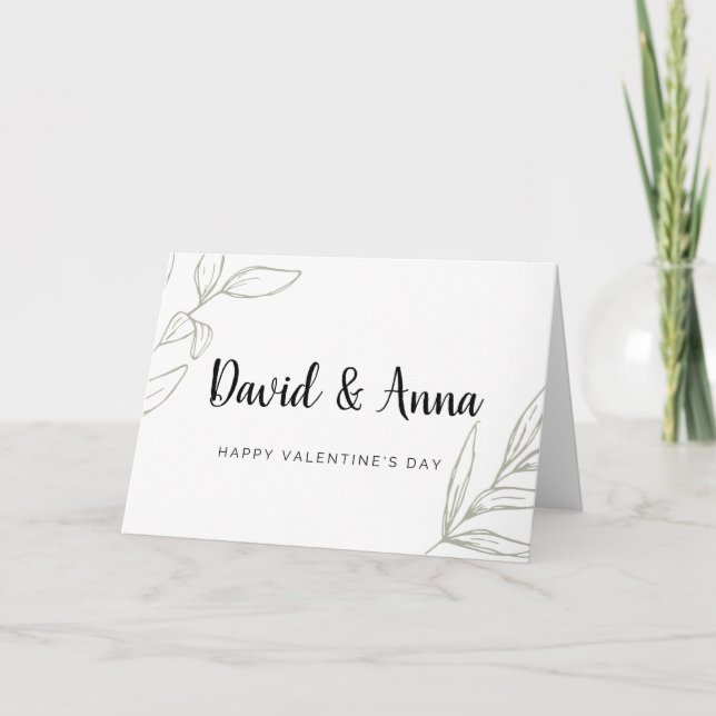 Custom Valentine's Name Card For Couple (Front)