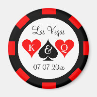 Custom value poker chip magnet wedding party favou