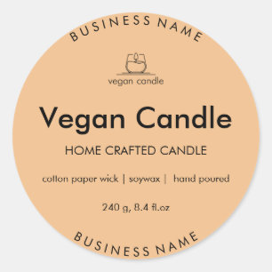 Custom Vegan Candle Label   Personalised