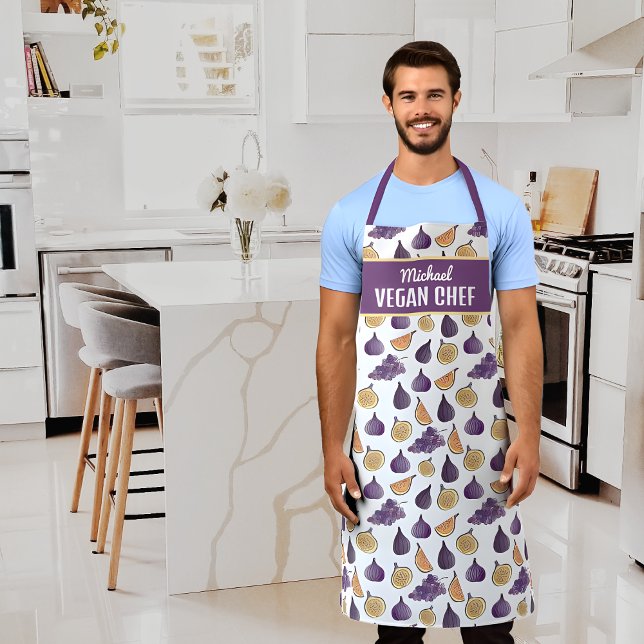 Custom Vegan Kitchen, Figs and Grapes Apron (Creator Uploaded)