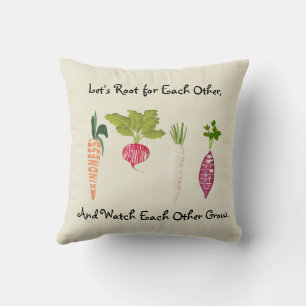 Custom Vegan Plant-Themed Throw Pillow Decor