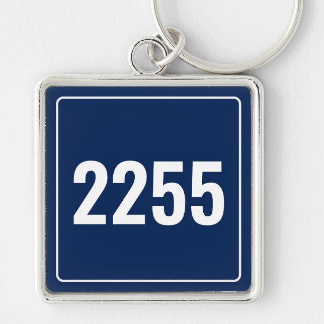 Custom Vehicle Number Plate Keychain (Front)