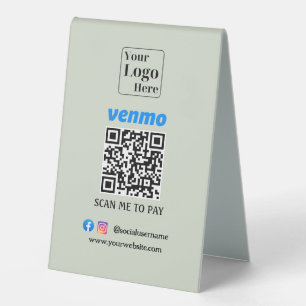 Custom Venmo QR Code Payment Stand