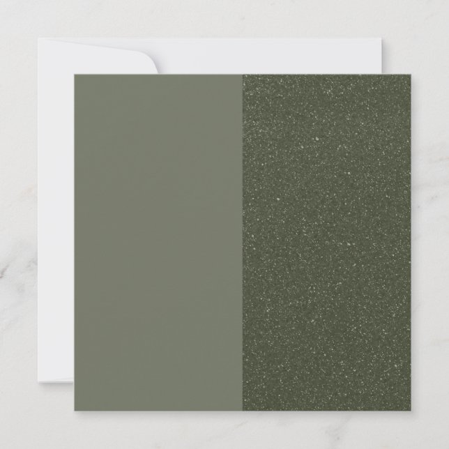 Custom Vertical Split Moss Flat Note Card (Front)