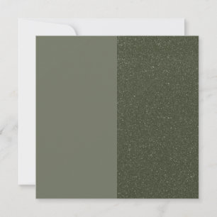 Custom Vertical Split Moss Flat Note Card