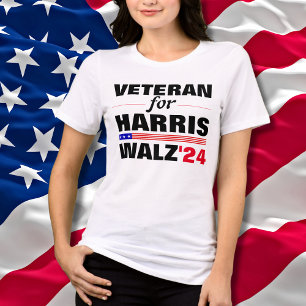 Custom Veterans for Harris Waltz 2024 Election Tri-Blend Shirt
