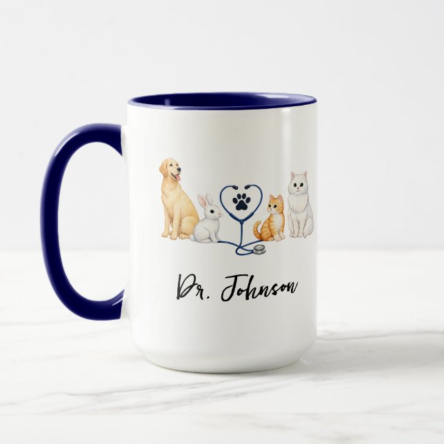 Custom Veterinarian | Personalised  Doctor’s Day Mug (Left)