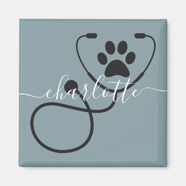 Custom Veterinarian Veterinary Tech Vet Assistant Magnet (Front)