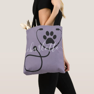 Custom Veterinarian Veterinary Tech Vet Assistant Tote Bag