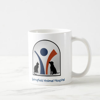 Custom Veterinary Animal Logo with Cat and Dog Coffee Mug