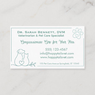 Custom Veterinary Business Card Template