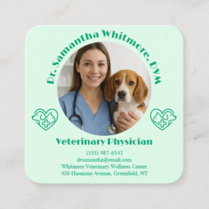 Custom Veterinary Business Card with Photo