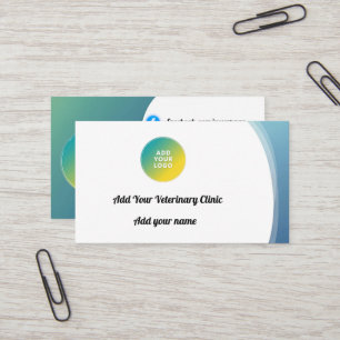 Custom Veterinary Clinic Business Card