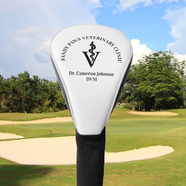 Custom Veterinary Clinic Symbol Veterinarian Golf Head Cover (Creator Uploaded)