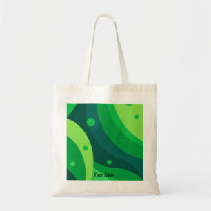 Custom Vibrant Green Colorful Pattern Aesthetic Tote Bag