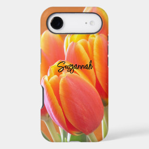 Custom Vibrant Orange Tulip Flowers Photo 