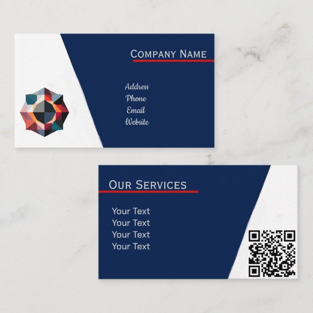 Custom vibrant professional business card (Front/Back)