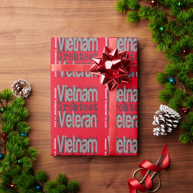 CUSTOM Vietnam Veteran Extraordinaire Wrapping Paper (Holiday Gift)