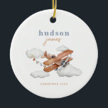Custom Vintage Aeroplane Ornament<br><div class="desc">Plane Ornament
Ready to be personalised by you!</div>