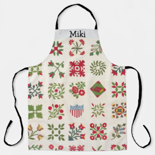 Custom Vintage Aesthetic Christmas Holiday Quilt Apron