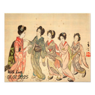 Custom Vintage Aesthetic Japan Kimono illustration Photo Print