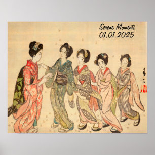Custom Vintage Aesthetic Japan Kimono Wall Art