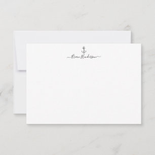 Custom Vintage Anchor Sail Note Card