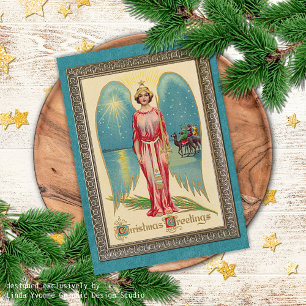 Custom Vintage Antique Holiday Seasons Greetings