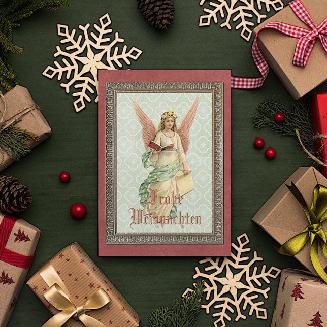 Custom Vintage Antique Holiday Seasons Greetings Card (Creator Uploaded)
