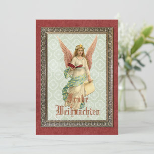 Custom Vintage Antique Seasons Greetings Holiday Card