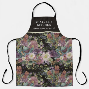 Custom Vintage Australian Wildflowers Apron